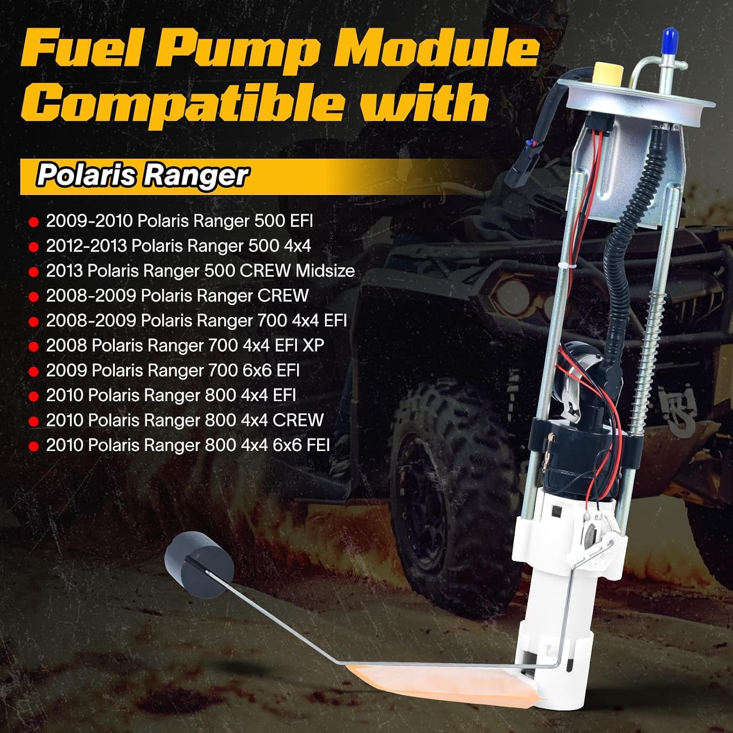 Polaris Ranger 500 Fuel Pump Replacement 2008-2013 4×4 47-1009 Compatible