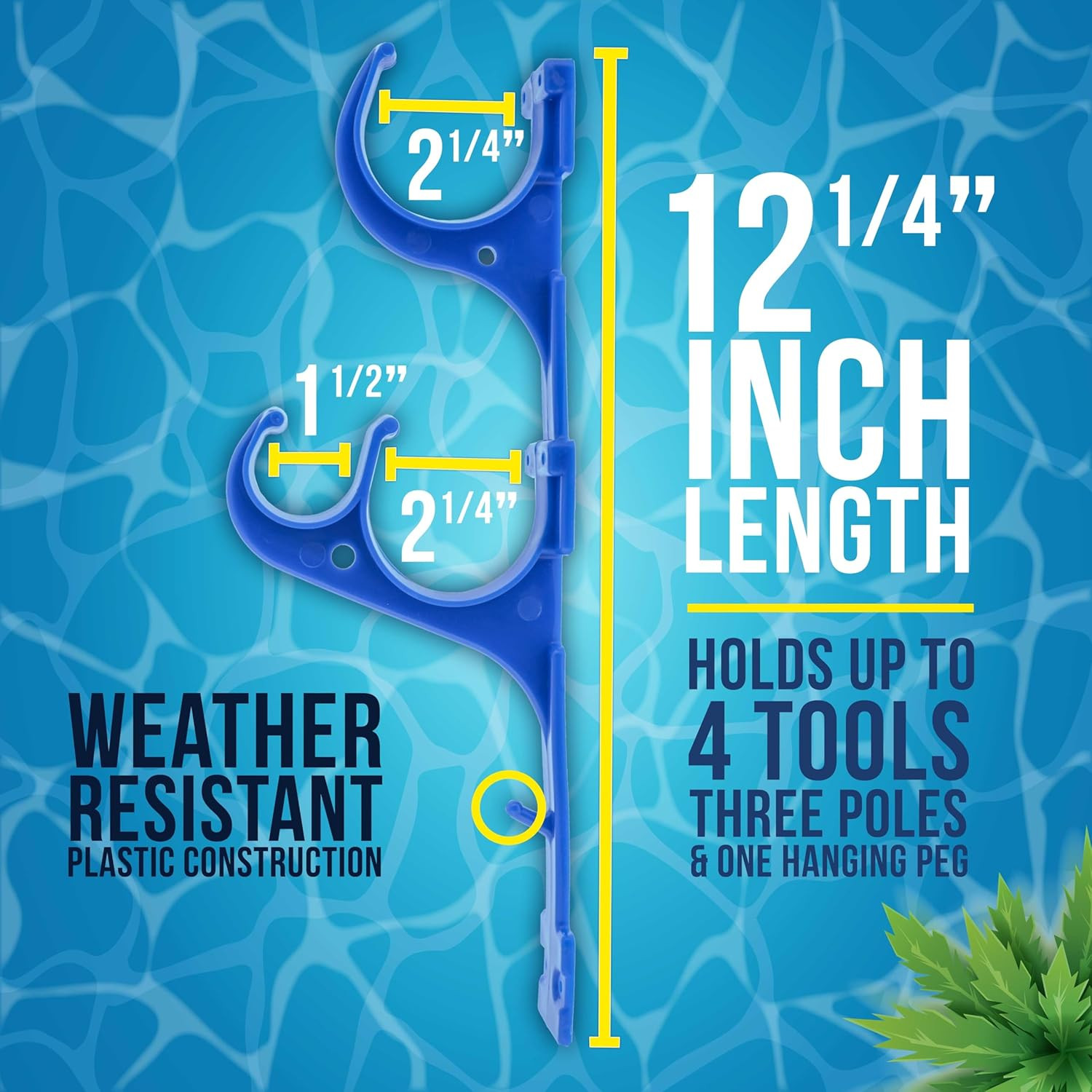 Pool Pole Hanger – 2 Plastic Pool Hooks for Poles – Equipment Fence Hook for …