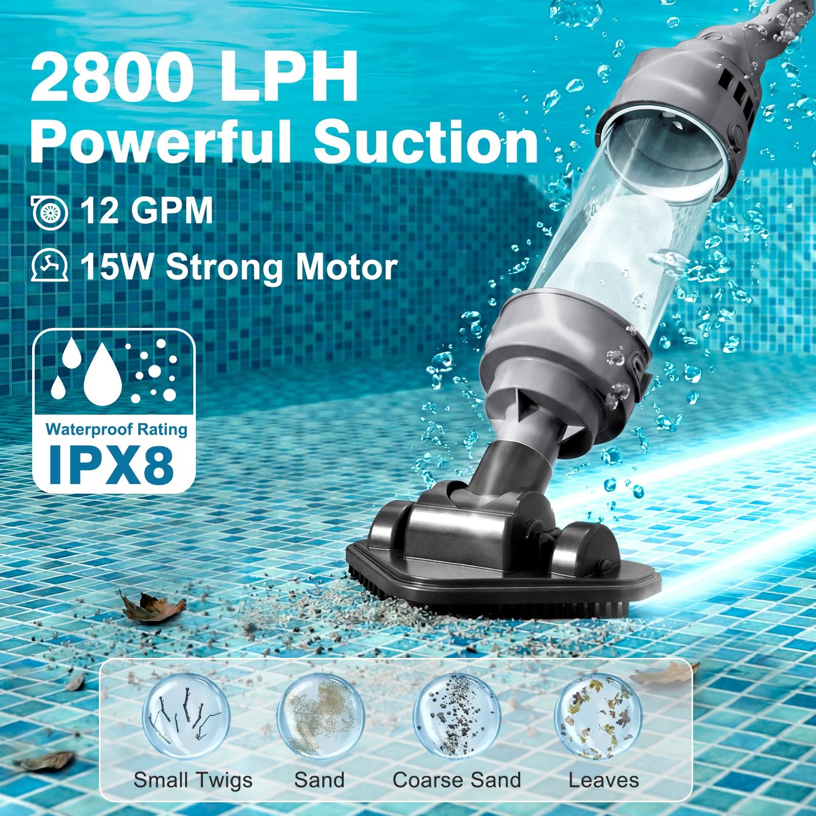 Handheld Spa Hot Tub Vacuum, Cordless Small Above Ground Pool Vacuum Cleaner …