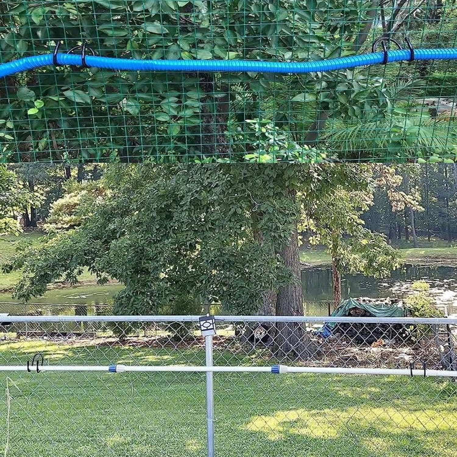 4 Pack Pool Pole Hanger Holder – Wall Mount or Fence Mount, Ideal Hooks for Tele