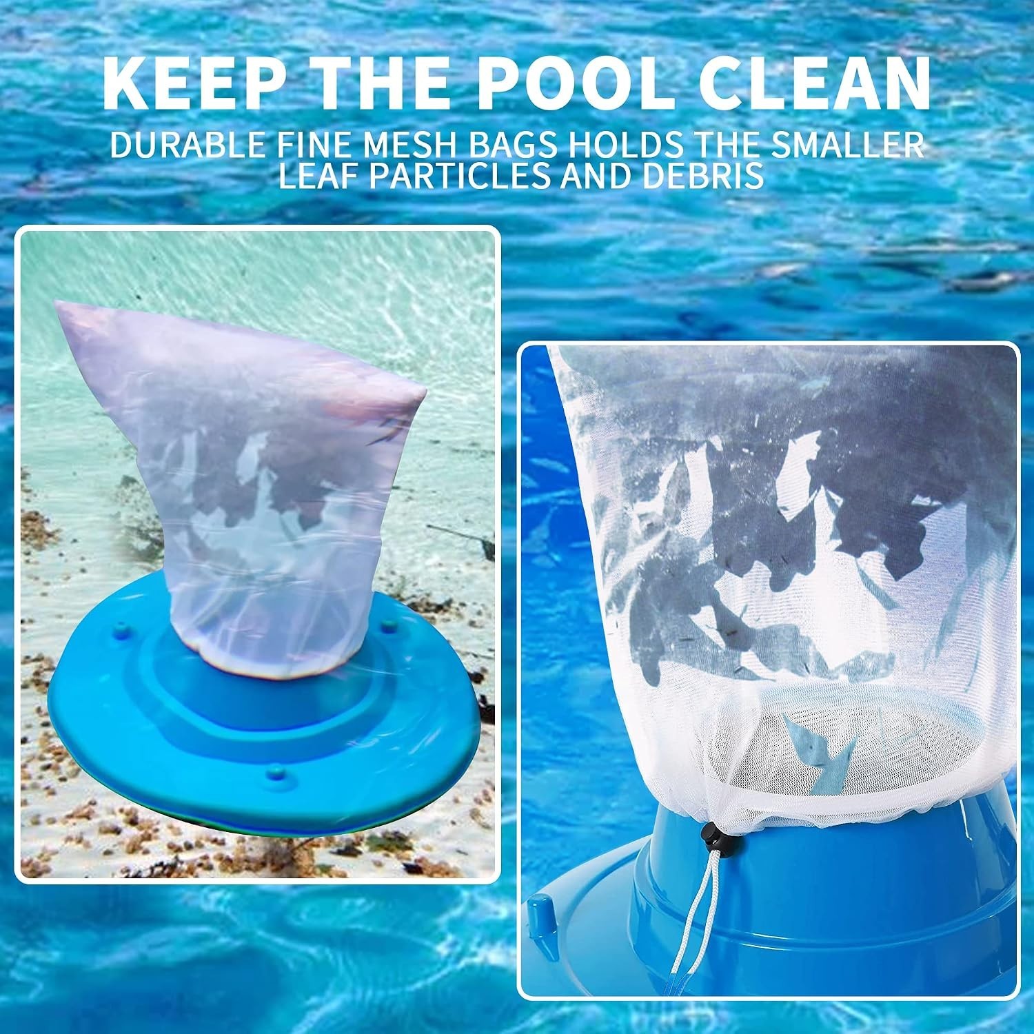 6Pack 24 * 16 » Pool Fine Mesh Filter Bags for Leaf Vacuum Pool Cleaners,Pool…