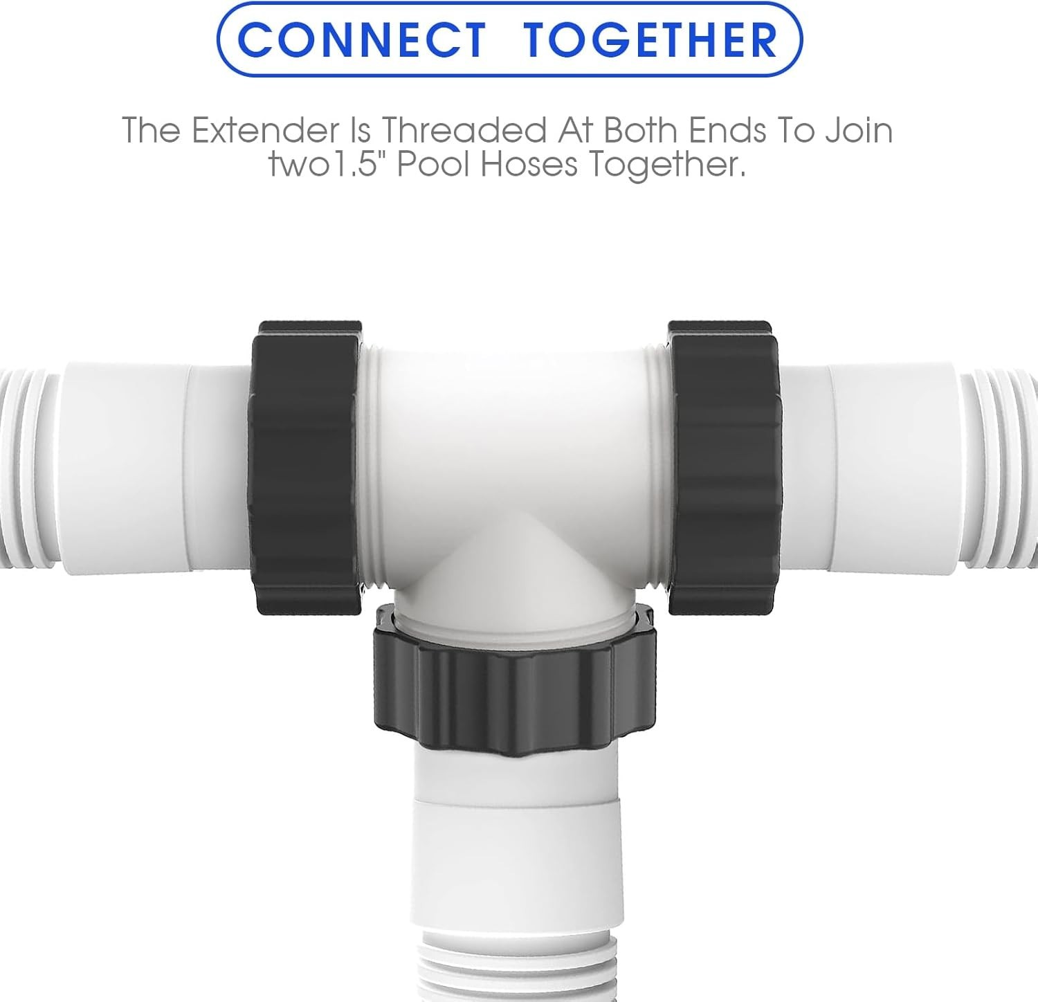 Txdiyifu 1.5&Prime; to Pool Hose T Splitter Connector for Intex and White