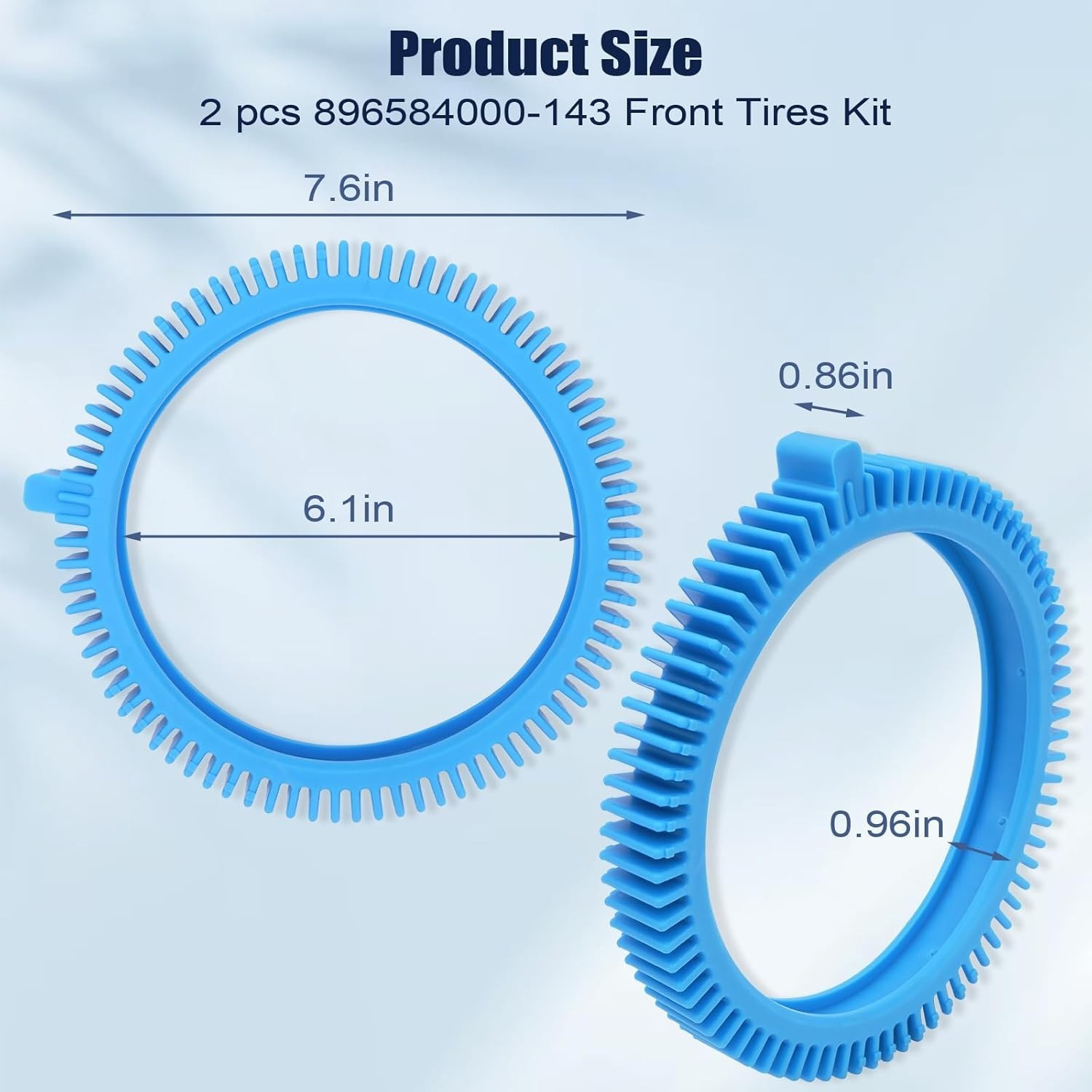 896584000-143 for Select Pool Cleaners Front Tire For Poolvergnuegen and Hayward