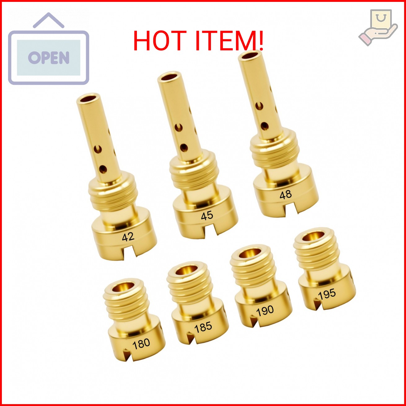 laffoonparts 7 Pcs 27490-04 Carburetor Main Slow Jet Kit, Replacement for Harley