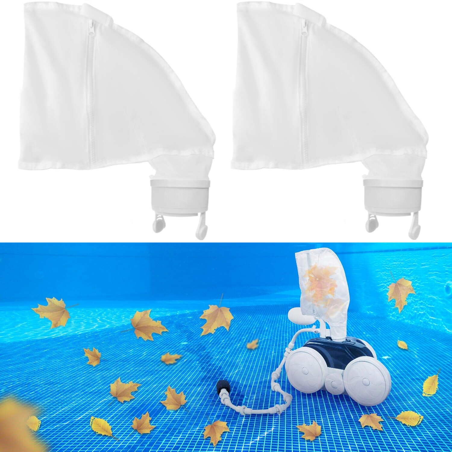 2Pcs Pool Robot Cleaning Bag Nylon Net Fits for Polaris 280 480 Part K13 K16