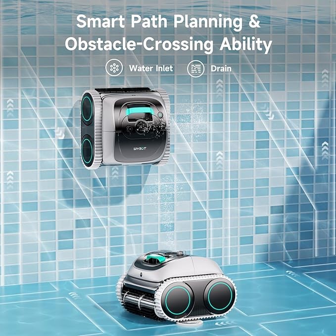 WYBOT C1 Pool Vacuum for Inground Pools, 4-in-1 Cordless Robotic Pool Cleaner