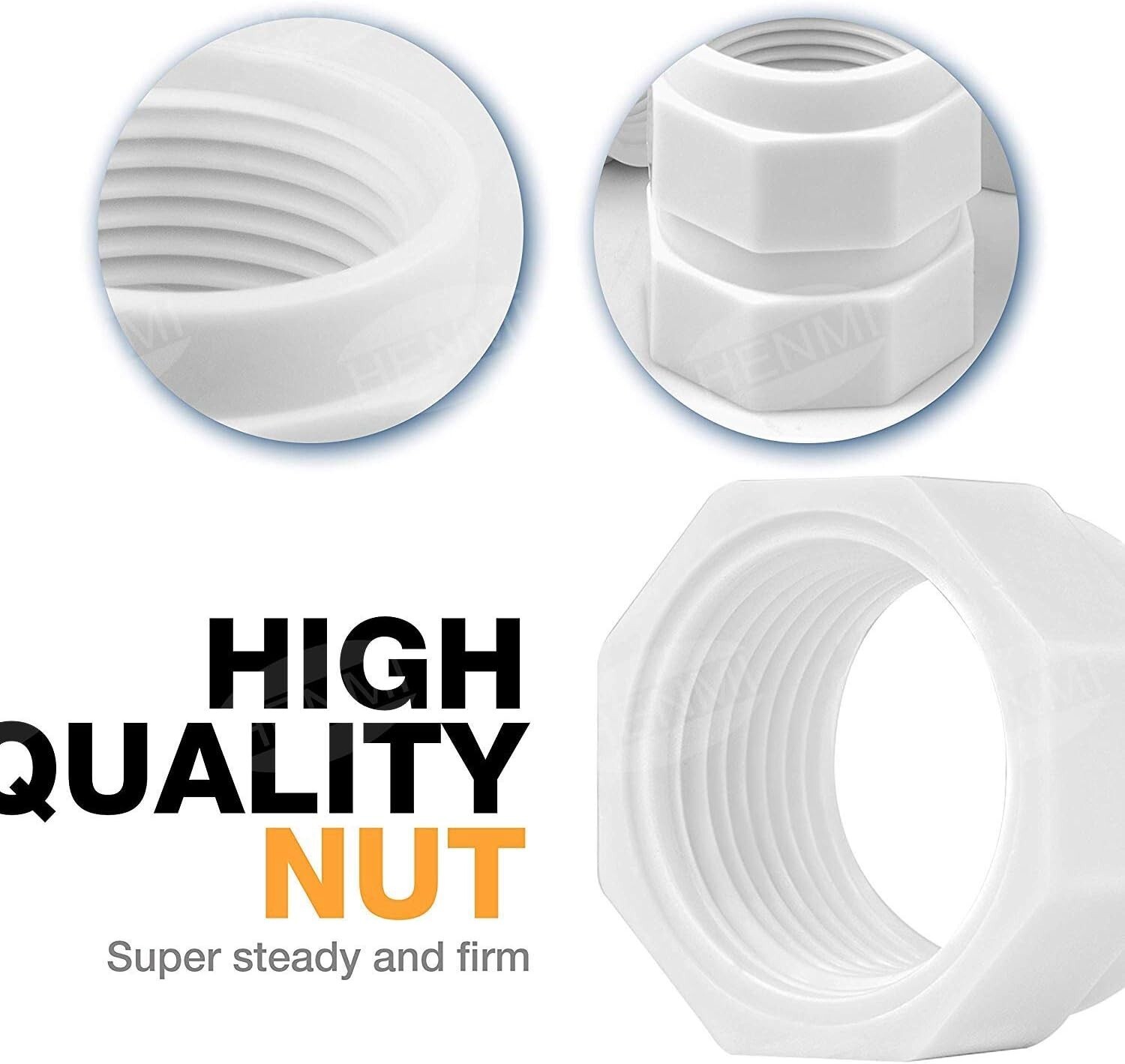 8-Pack Pool Cleaner Feed Hose Nut for Polaris 280, 380, 180 D15