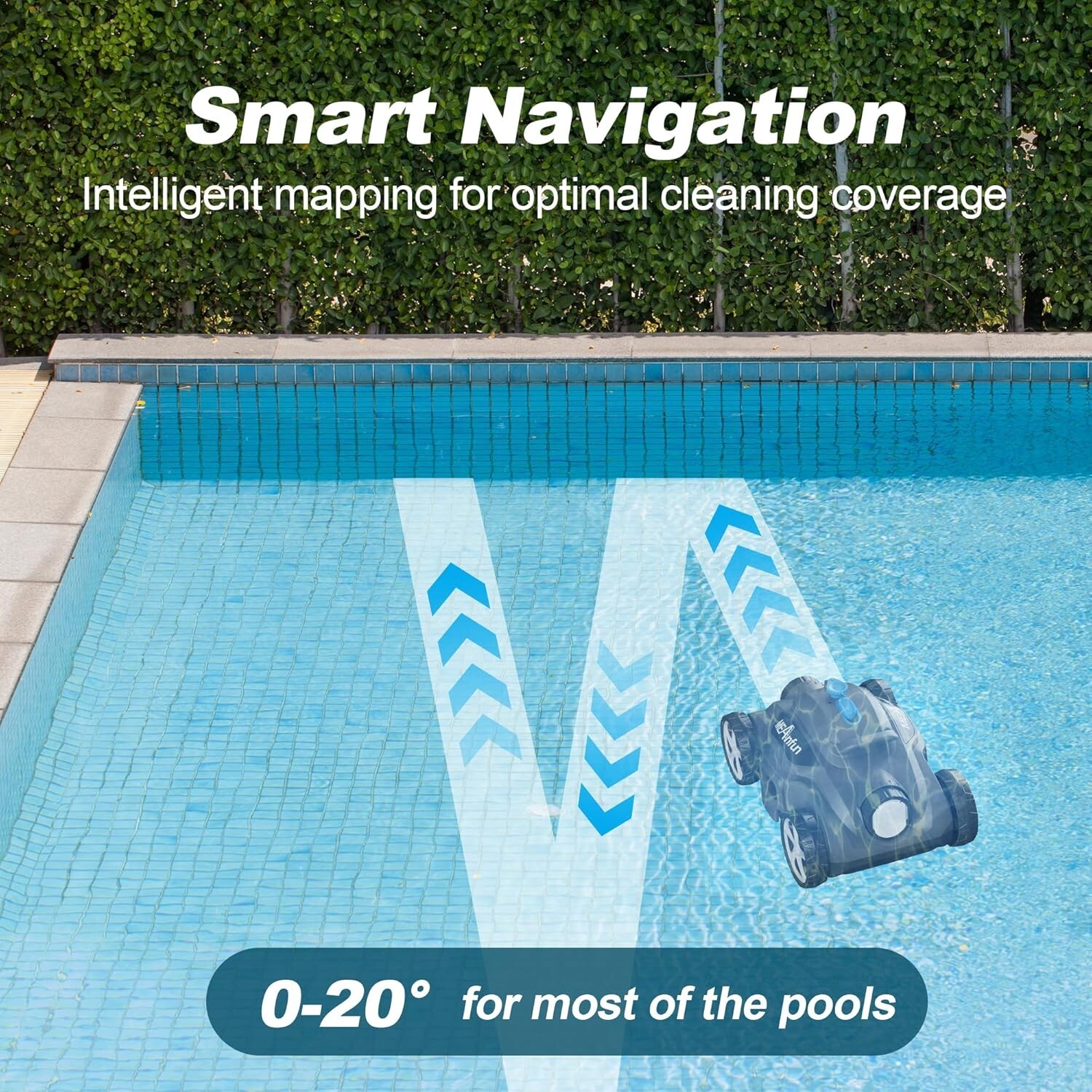 2024 New Cordless Robotic Pool Vacuum Cleaner, Last 110 Mins & Clean 1076 Sq. Ft