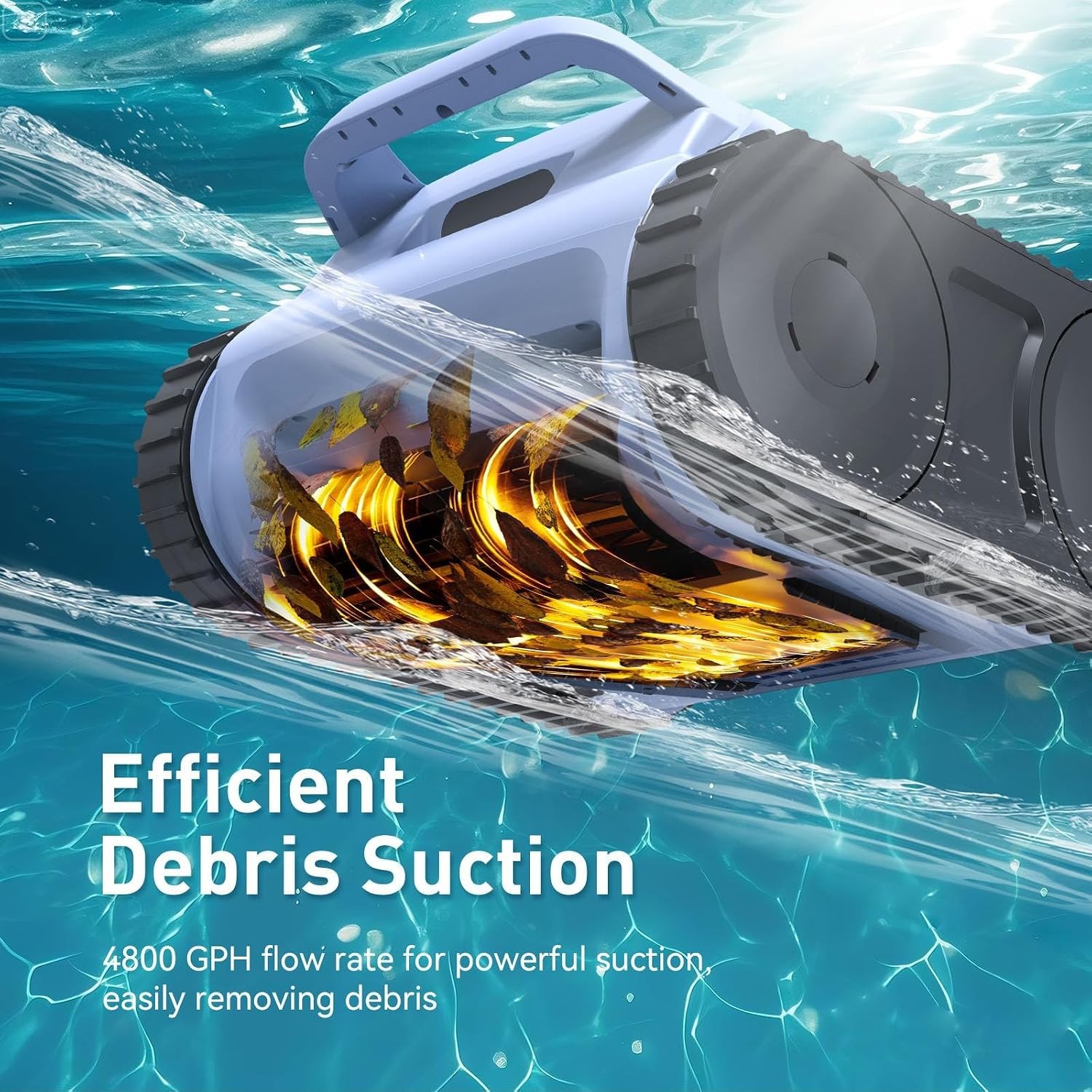 Cordless Pool Cleaner Robot, Pool Vacuum for Inground Pool & Above Ground Pool,