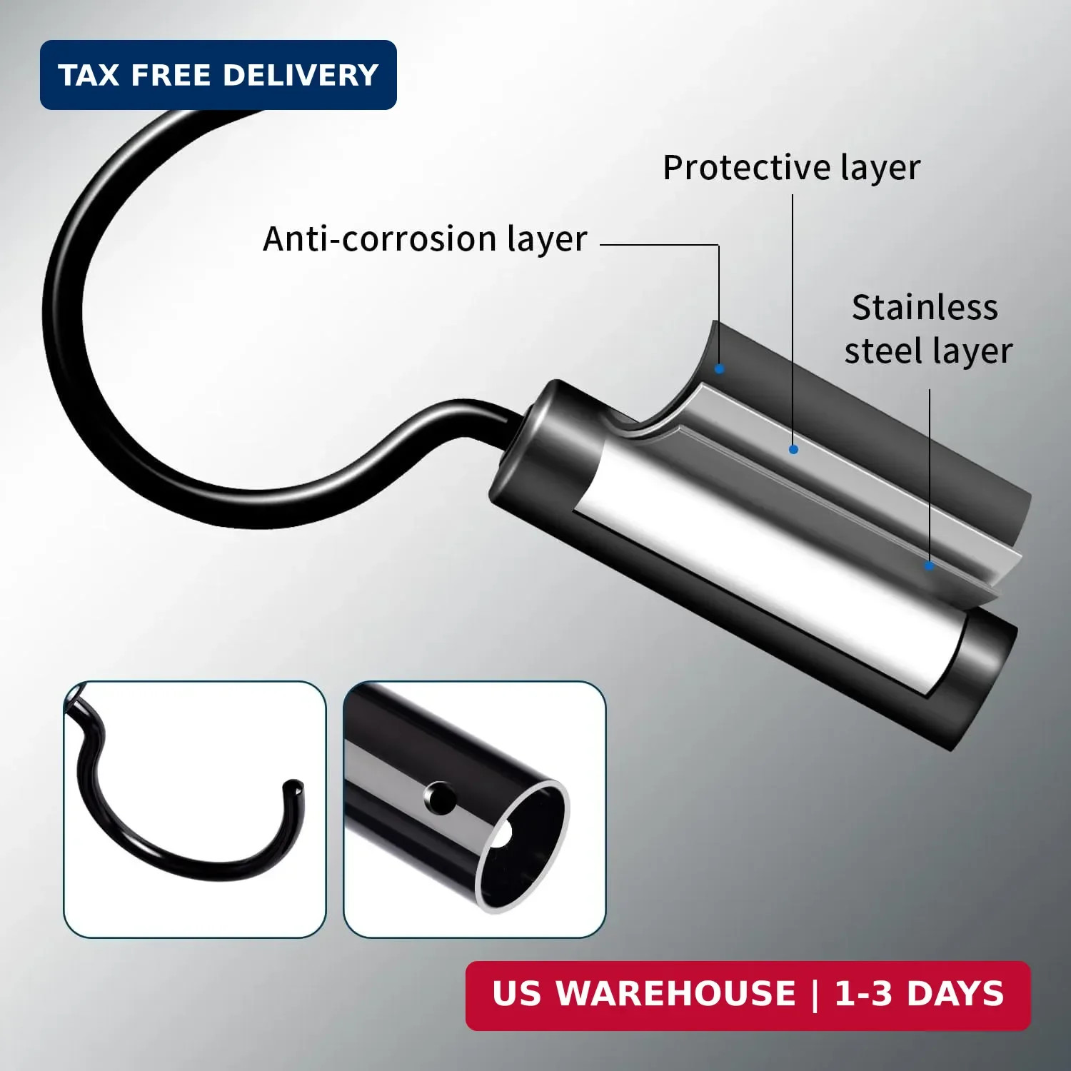 Upgraded Stainless Steel Hook for Robotic Pool Cleaners – Duty Metal Replacement