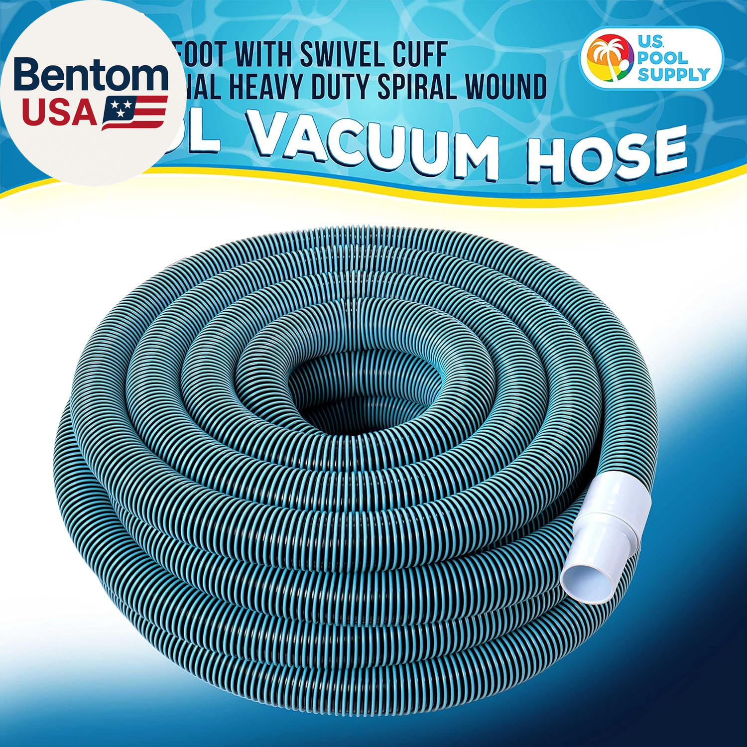 Pool Vacuum Hose – 1-1/2&Prime; X 50&prime; Professional Heavy Duty Pool Hose for Inground,