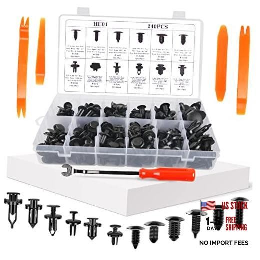 Car Clips Replacement for Toyota Honda Ford GM Chrysler 245 PCS Fender Clips