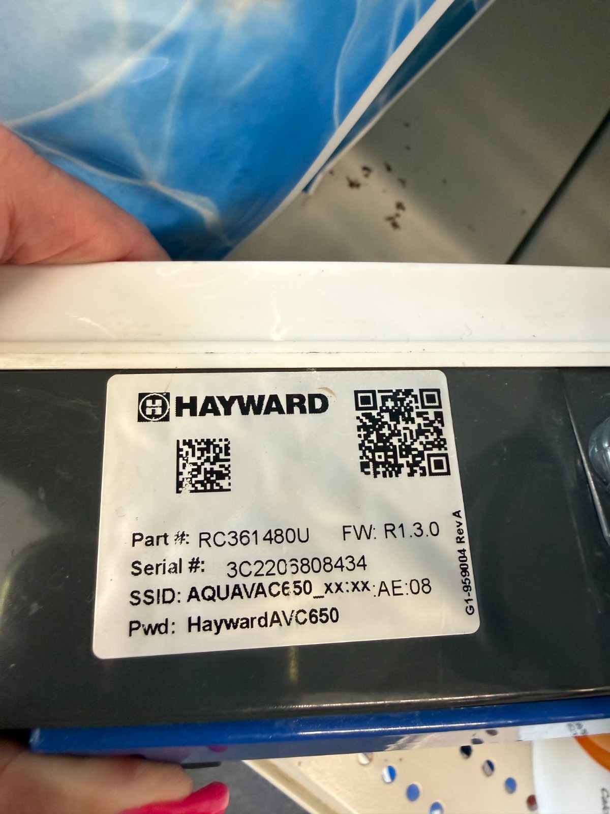 HAYWARD POWER SUPPLY P/N: RC361480 FOR AQUAVAC 650 POOL CLEANER ( USED