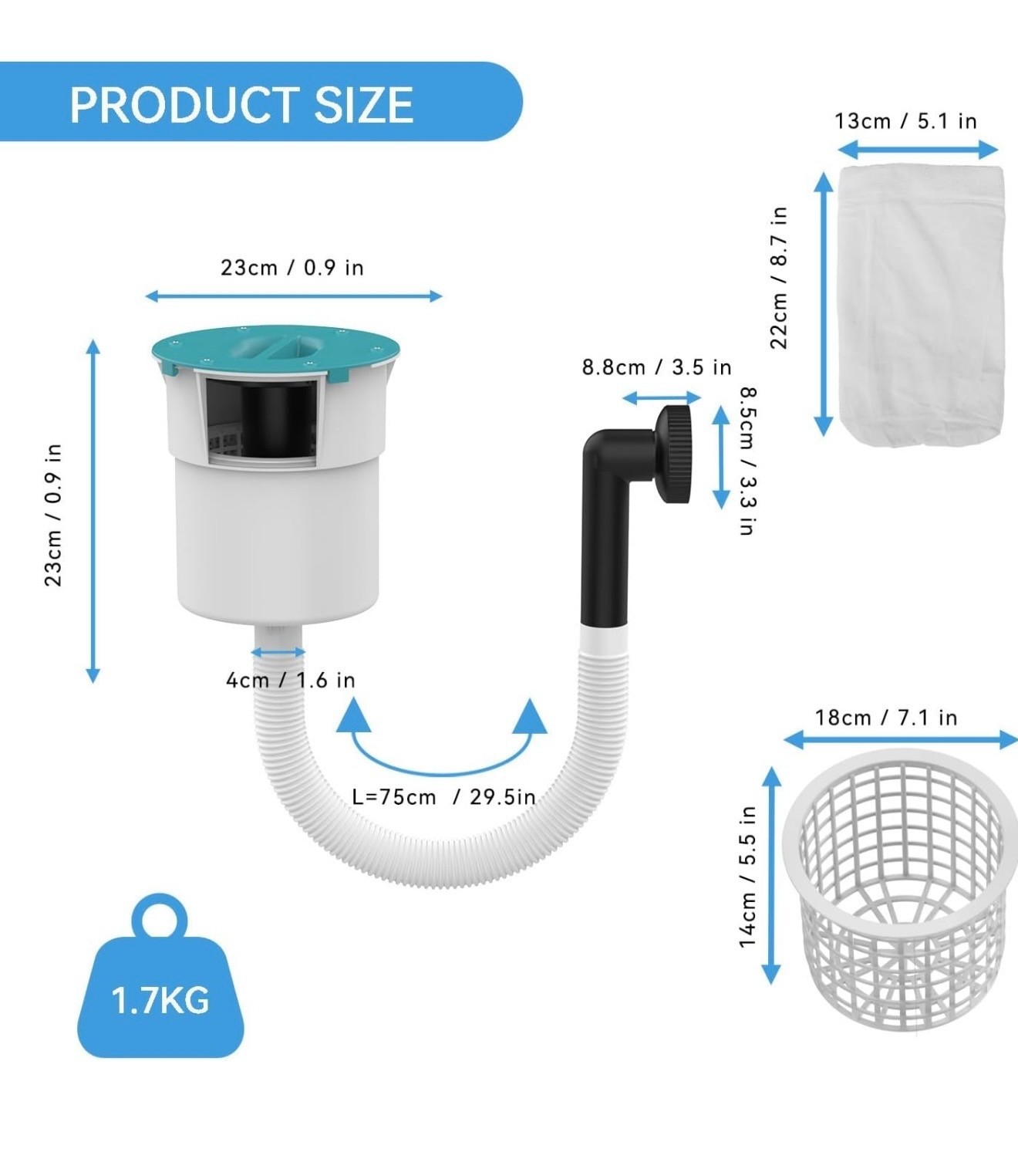 Automatic Floating Above Ground Pool Skimmer Leaf Debris Collector 10 Pack