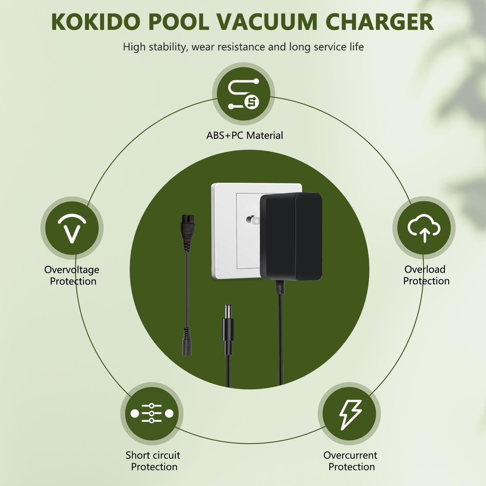 Replacement for Kokido Pool Vacuum Charger Compatible with KOKIDO XTROVAC 110…