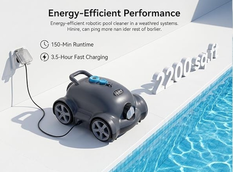 Robotic Pool Cleaner🌞 Automatic Pool Vac☀️ Cordless Pool Vacuum🌴 BIG 40w Motor