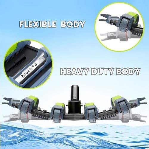 Sepetrel Weighted Flexible Pool Vacuum Head CPVH-003 w/ Wheels & Brushes New