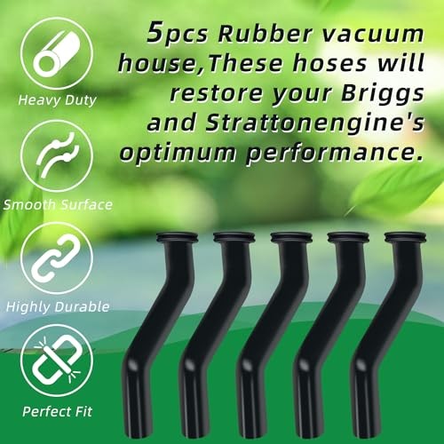 5pcs Vacuum Hoses 596163 593998 797408 3 Inch – Black for B & S