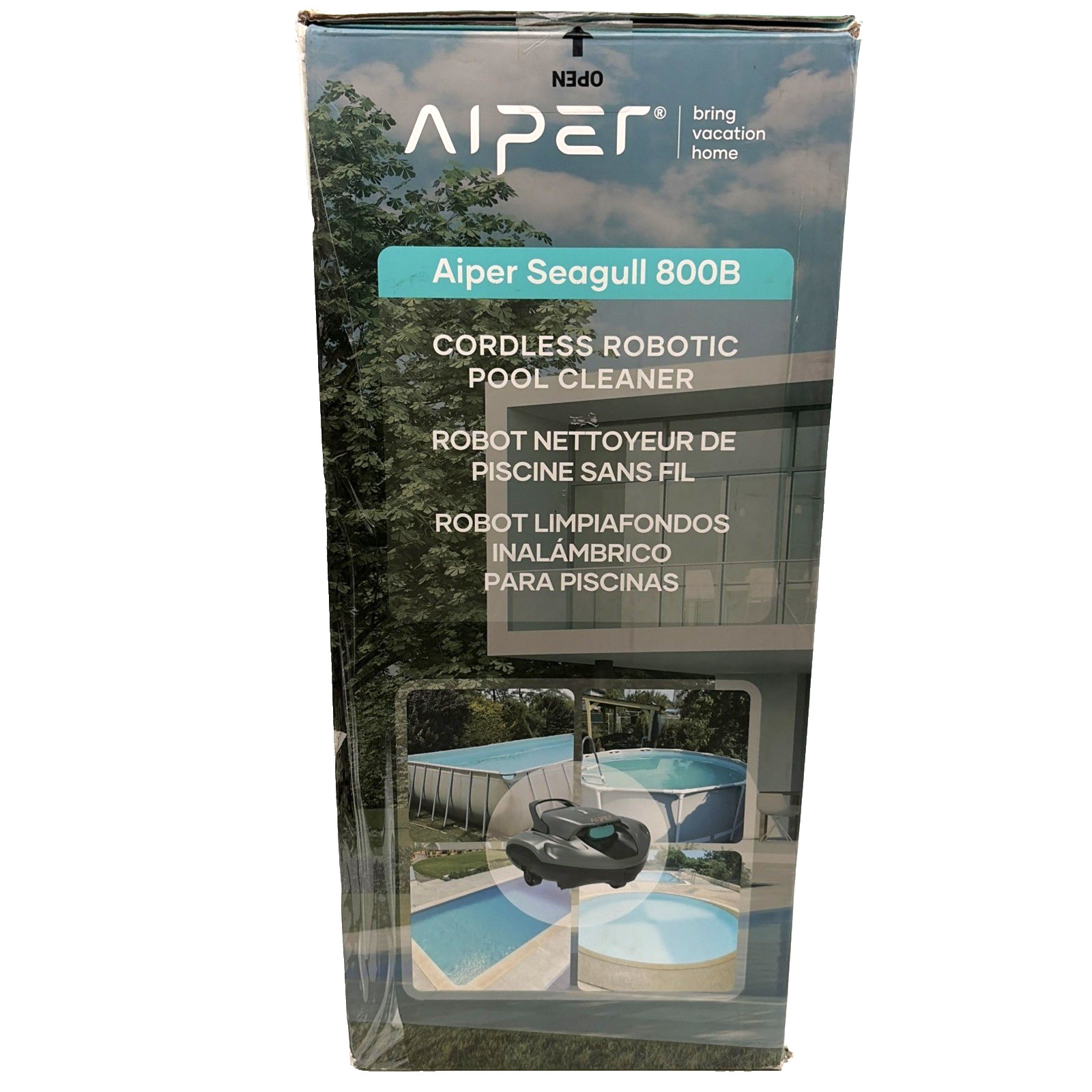 AIPER Seagull 800B Cordless Robotic Pool Cleaner Automatic Pool Vacuum