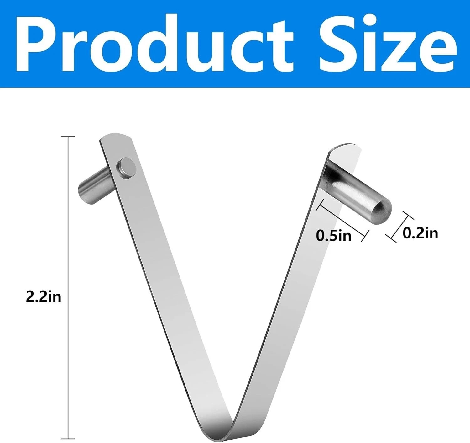Compact Stainless Steel V-Clips – Universal Design for Pool Tools & Equipment