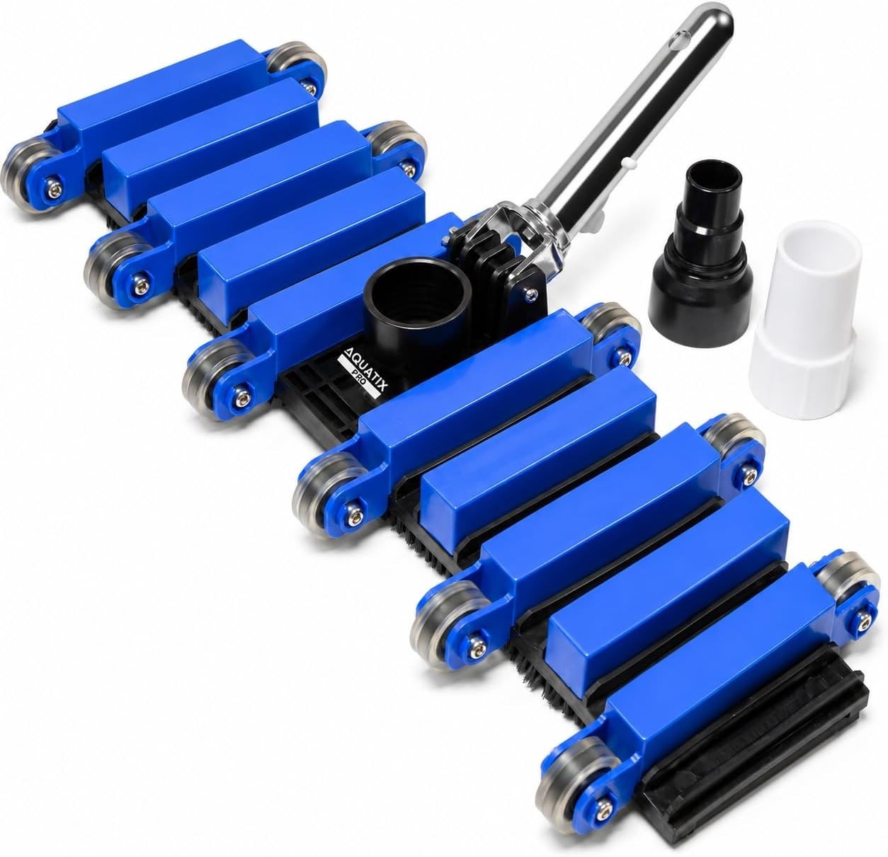 Pool Vacuum Head, 22&Prime; Extra Large Commercial Grade, 10 Weighted Plates, 2 X Hose