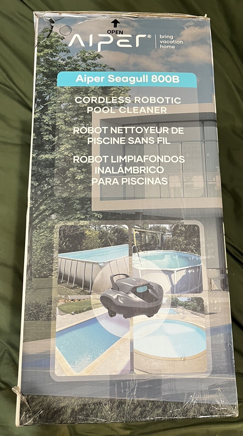 AIPER Seagull 800B Cordless Robotic Pool Cleaner ZT2001 Dark Gray NO CORD