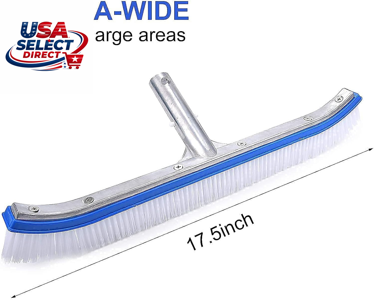 17.5&Prime; Pool Cleaning Brush & Skimmer Net Kit – Heavy Duty Supplies