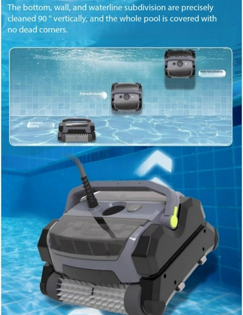 Fully Automatic Submersible Vacuum Cleaner Wall-Climbing Pool Bottom Cleaner