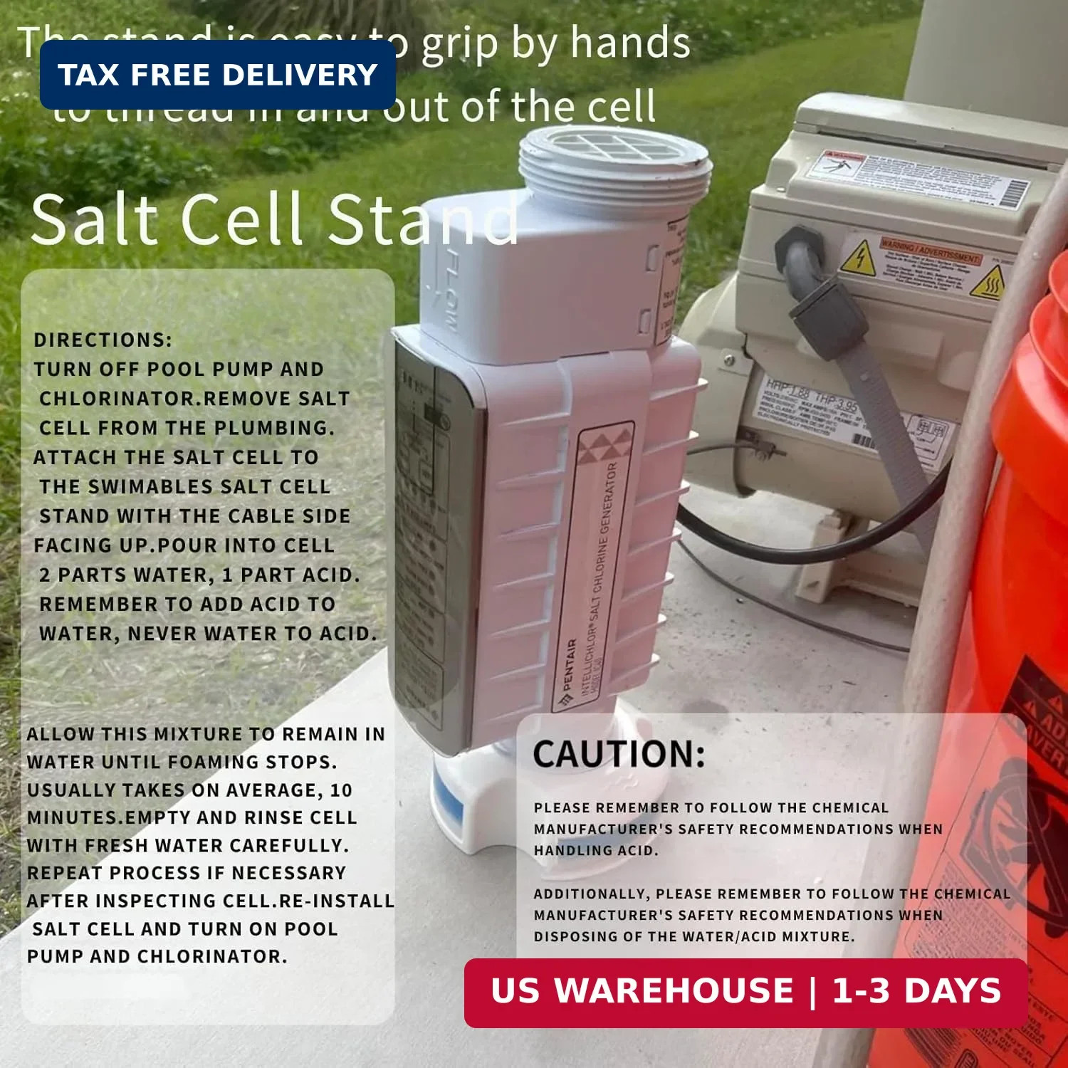 Pool t9 Salt Cell Cleaner Acid Washing Stand GLX-CELLSTAND/520670 IntelliChlor K
