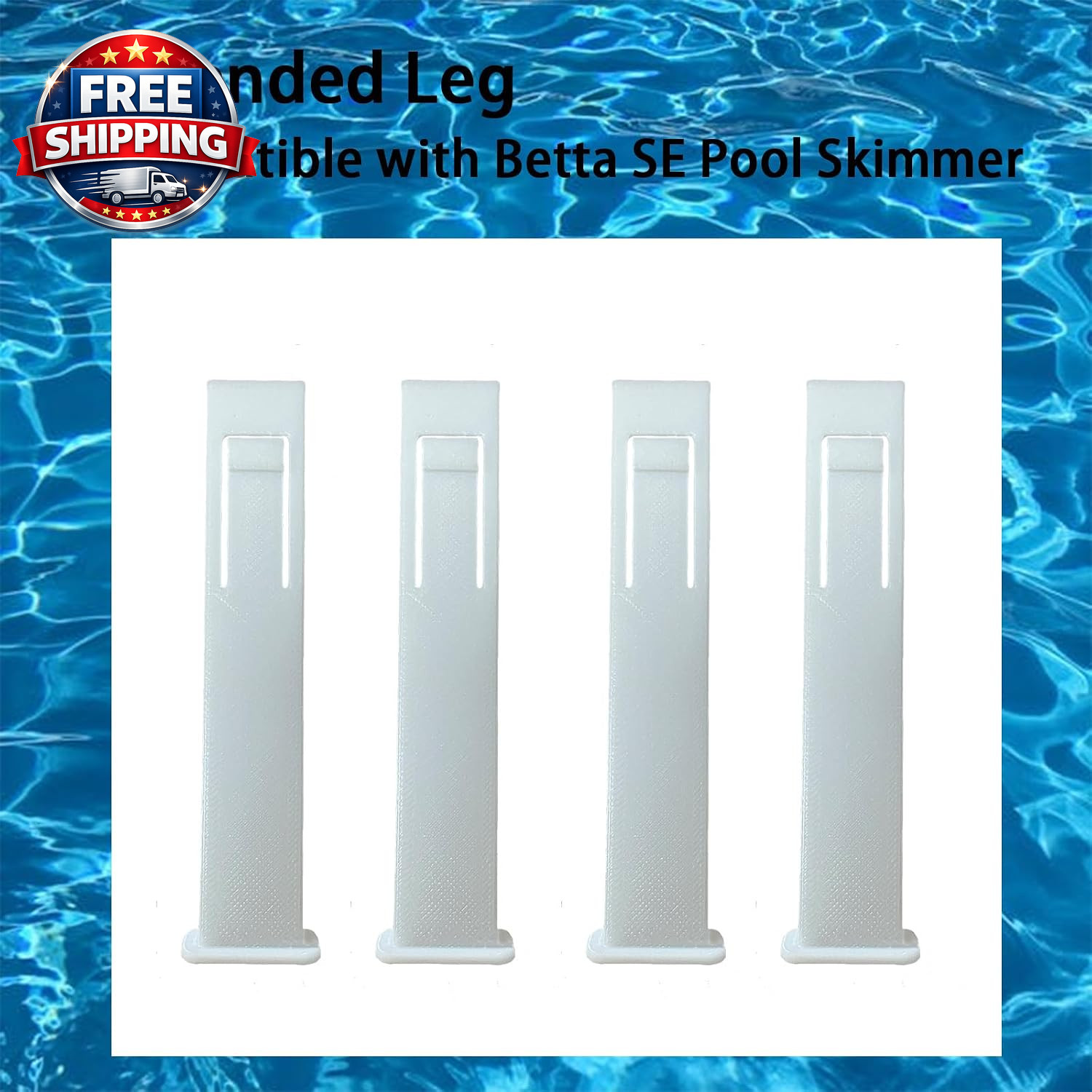 4 PCS Extended Leg Compatible with Betta SE Pool Skimmer (White)