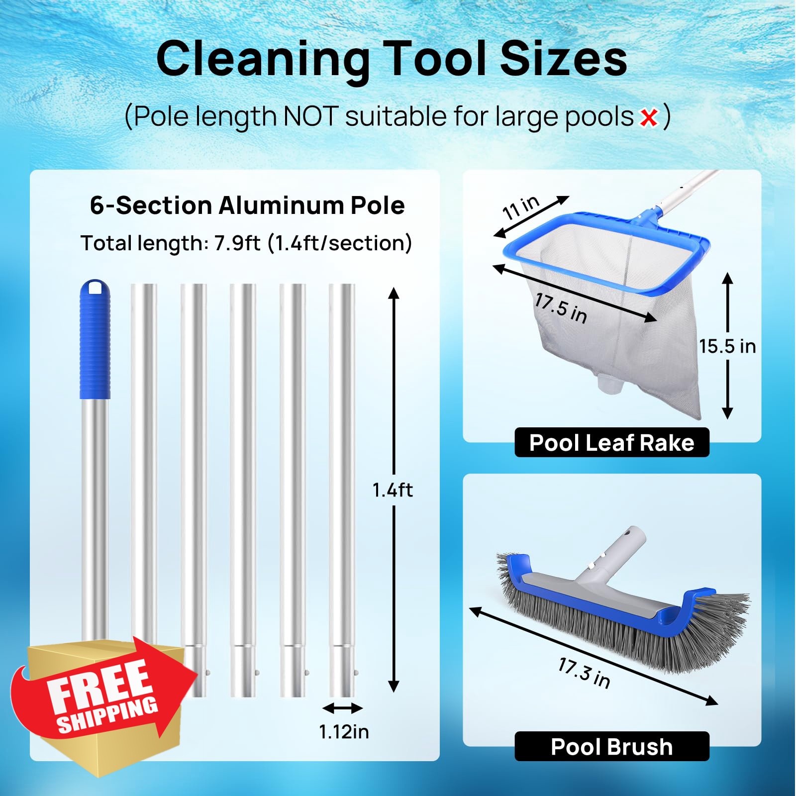 Consciot Pool Cleaning Kit 5 Pieces