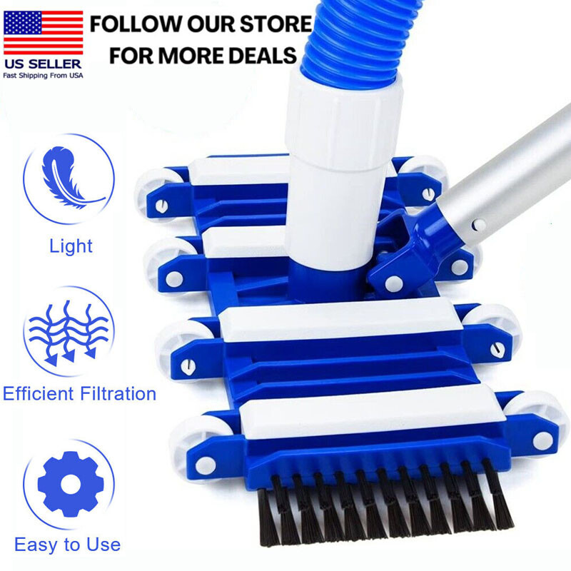 Best Swimming Pool Tool Suction Vacuum Head Brush Cleaner Above Ground Inground