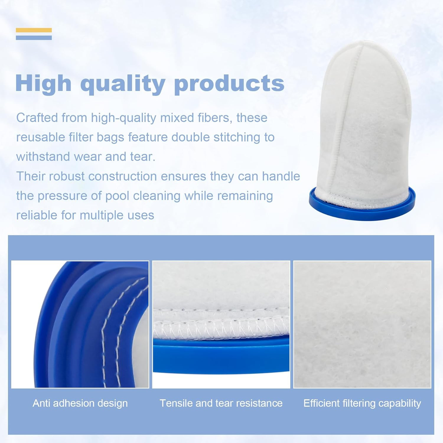 P30X022XF PBW022XF X-treme Multilayer Filter Bag for Handheld Pool Vacuums, Comp