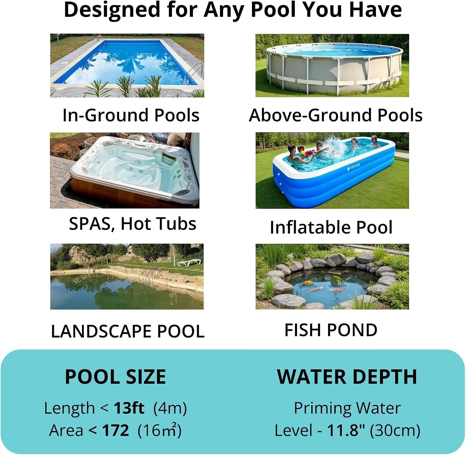 Efficient Cordless Hot Tub Vacuum with Waterproof Design & Extendable Pole