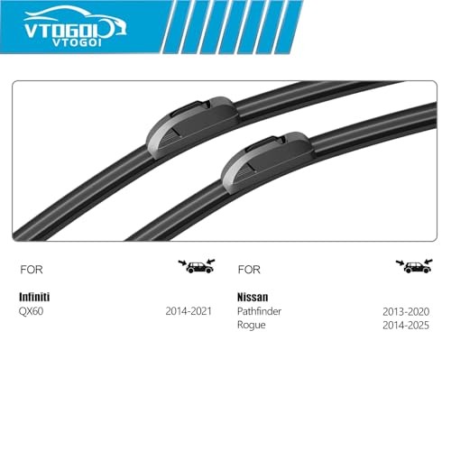 OEM Windshield Wiper Blades Replacement for Nissan Rogue 2014-2025 Pathfinder