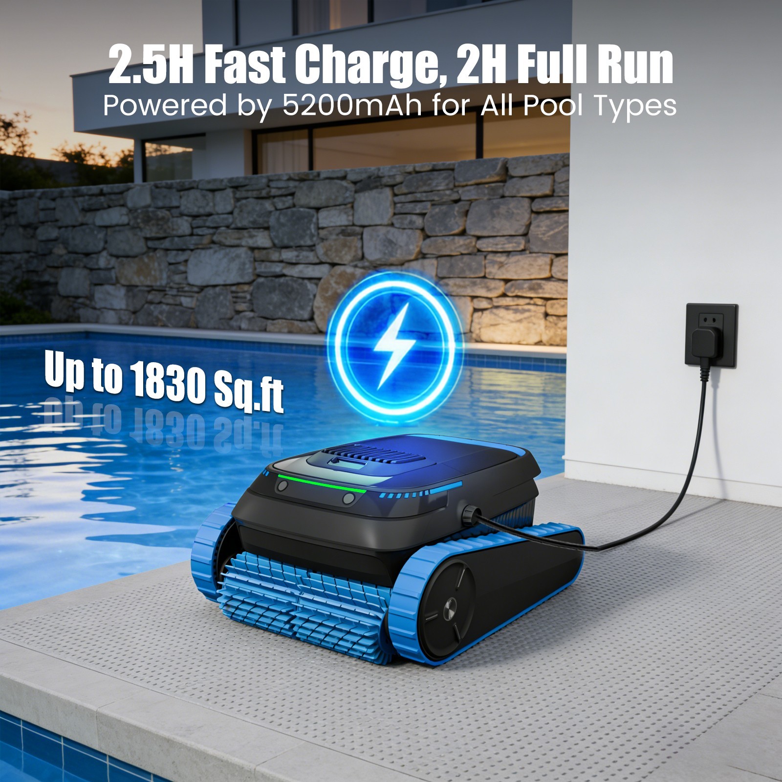 AIRROBO PC20 Robotic Pool Vacuum w/ APP Control for Floor, Walls and Waterline