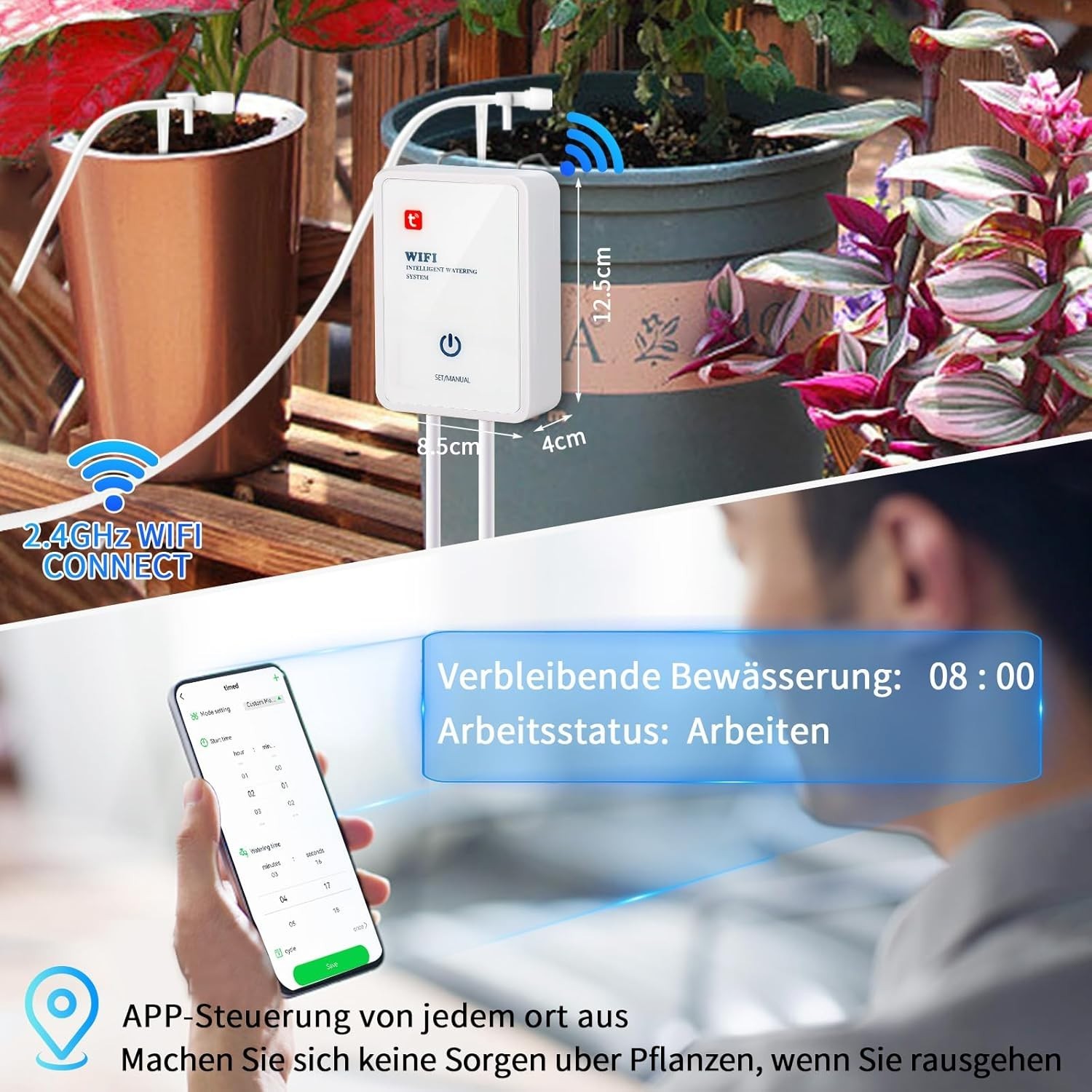 Mooklin Roam WD-01CE Automatic Watering System | App | WiFi