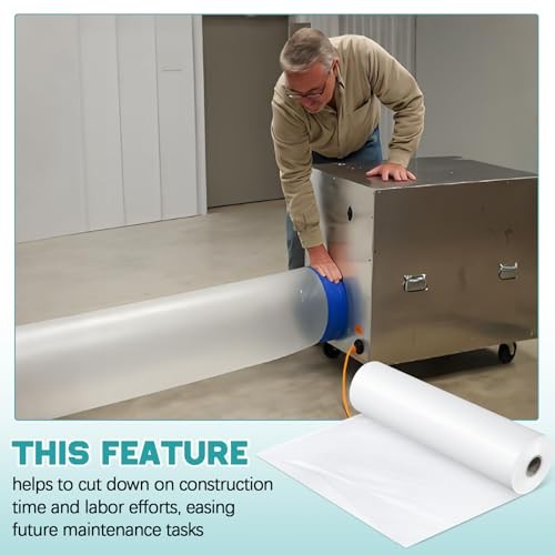 Lay Flat Ducting Poly Tubing 200 ft x 25 inches, Fits 8 and 200 ft X 25 Inch