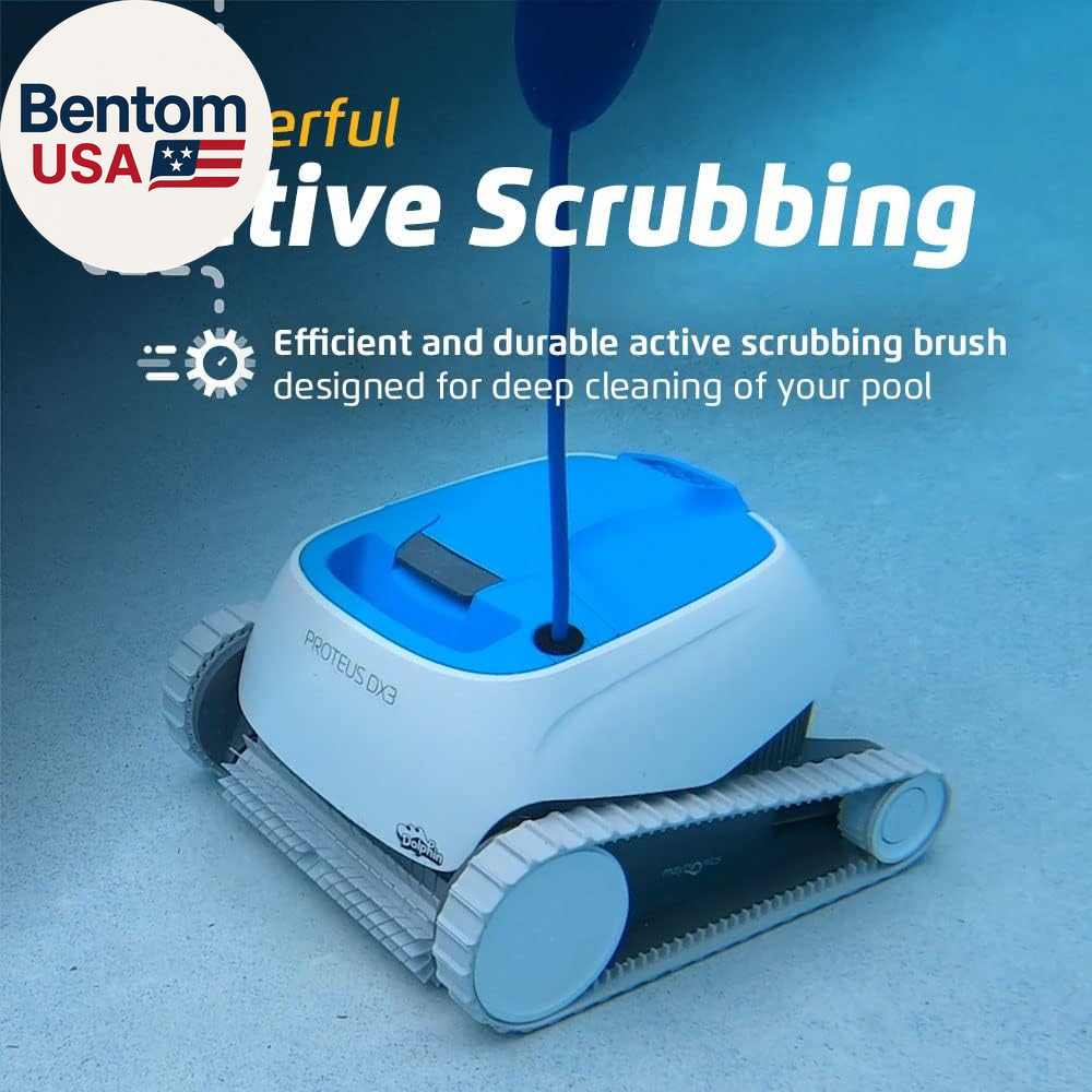 Proteus DX3 Automatic Robotic Pool Vacuum Cleaner, Wall Climbing, Active Scrubbe