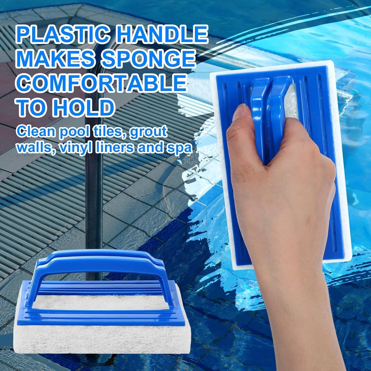 5-Piece Pool Cleaning Kit with Stainless Steel Brush, Pumice Stones, Scrub Br…