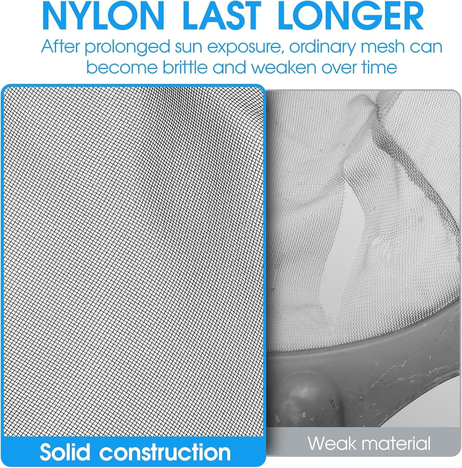 Strong Nylon Mesh Pool Skimmer with Hidden Retrieval Hook