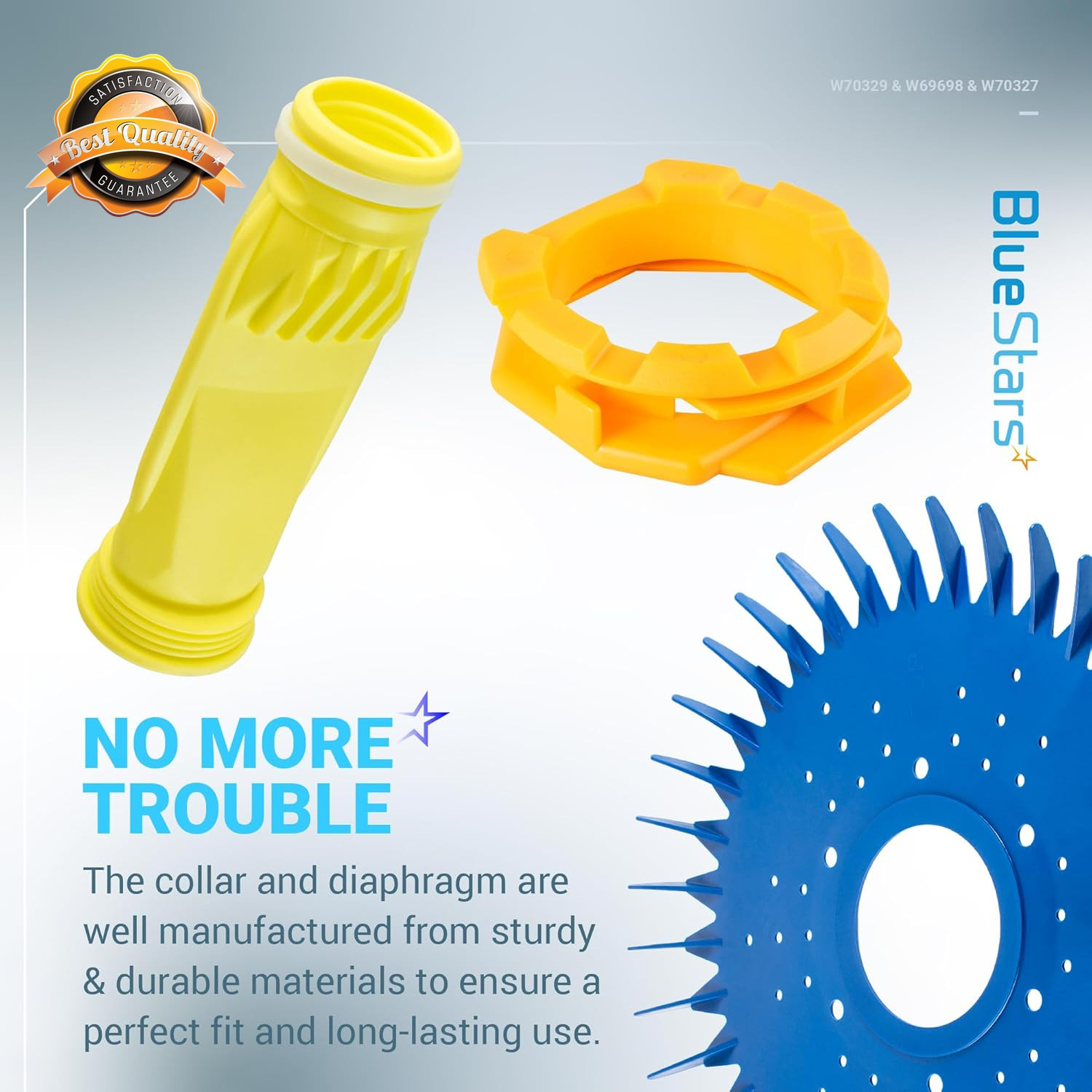 Pool Cleaner Finned Disc Diaphragm Foot Pad Kit Fits Baracuda G3 G4 G2