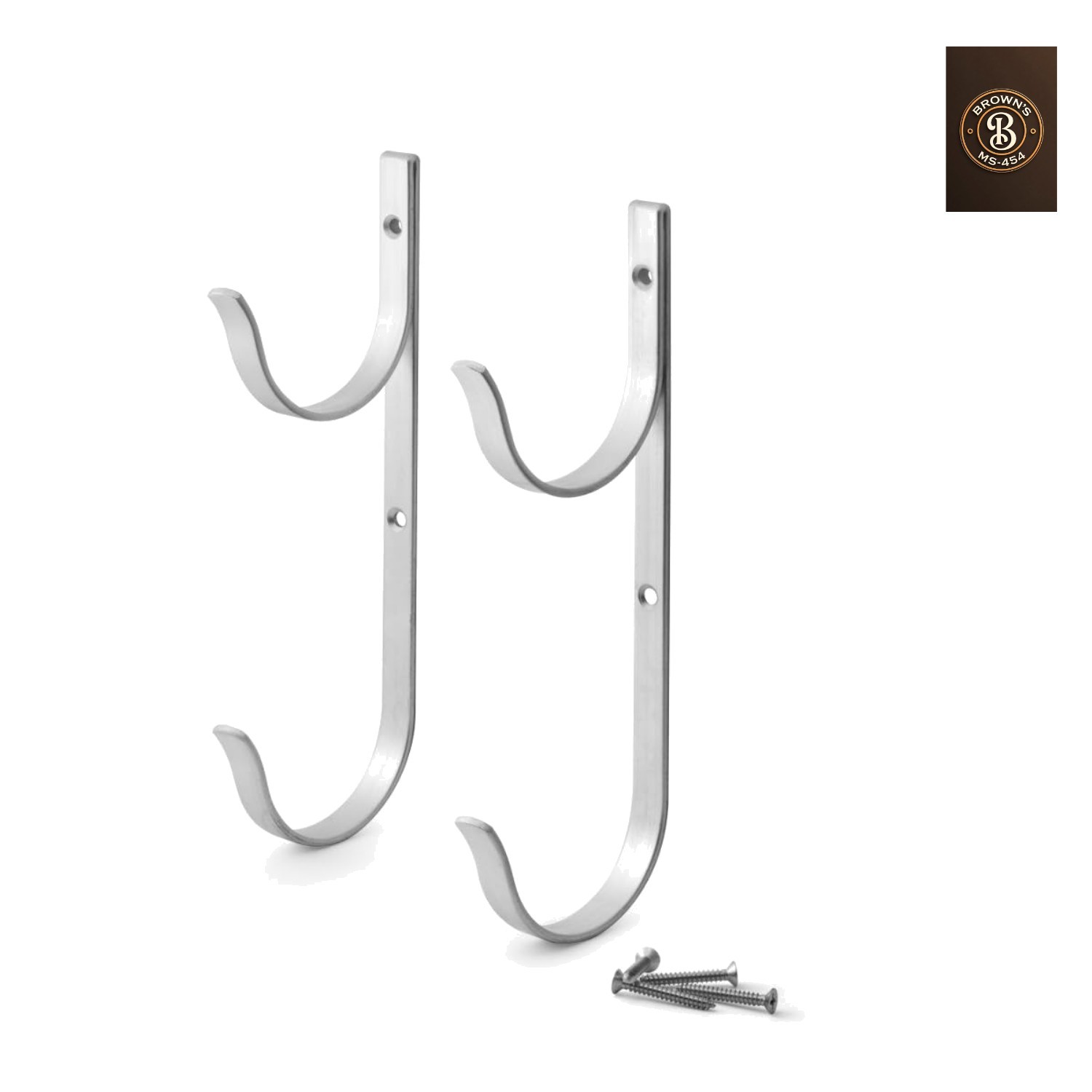 Pool Pole Hanger 2pc Aluminium Holder Set, Ideal Hooks for Telescopic Poles,…
