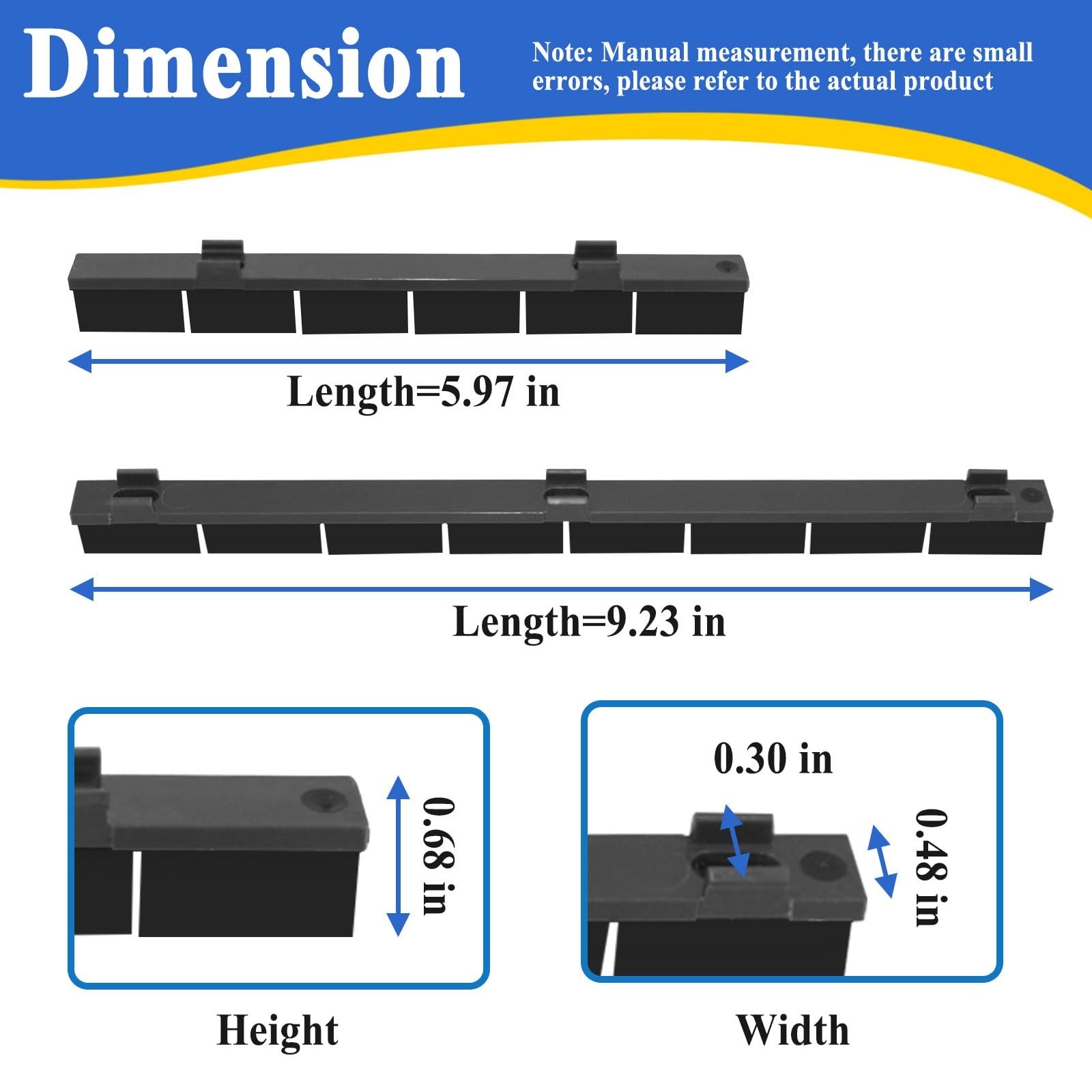 6Pcs Rubber Strips for Automatic Pool Vacuum Cleaner, Bottom Brush Replacement S