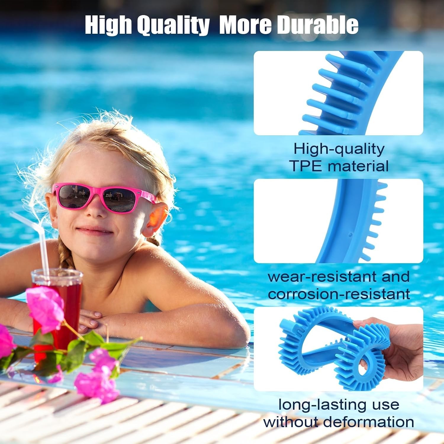 896584000-143 for Select Pool Cleaners Front Tire For Poolvergnuegen and Hayward