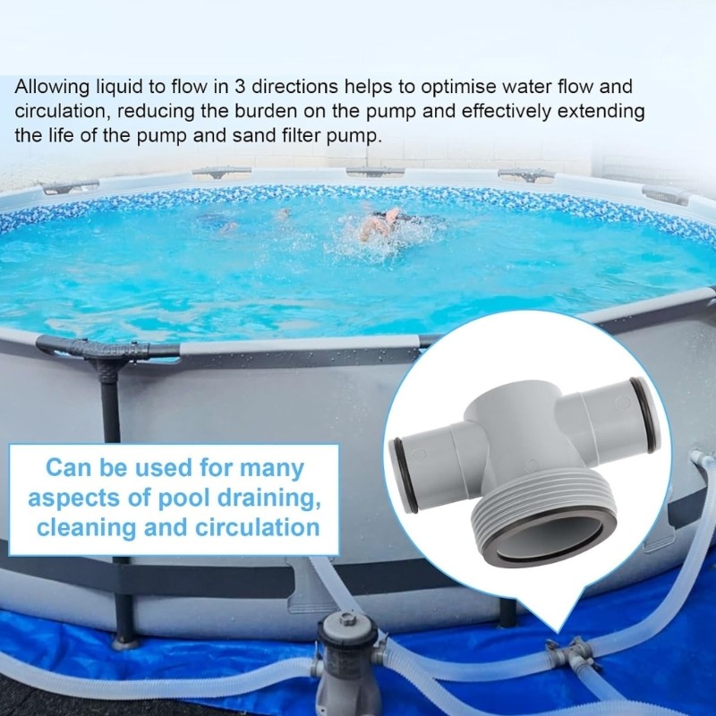 Easy to Use T Joint Pool Hose Connector with Precise Sealing Structure