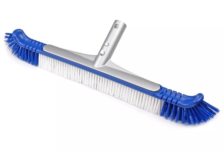 Mainstays Quality 20&Prime; Flexible Pool Brush with Aluminum Back Scrub Bristle Nice!
