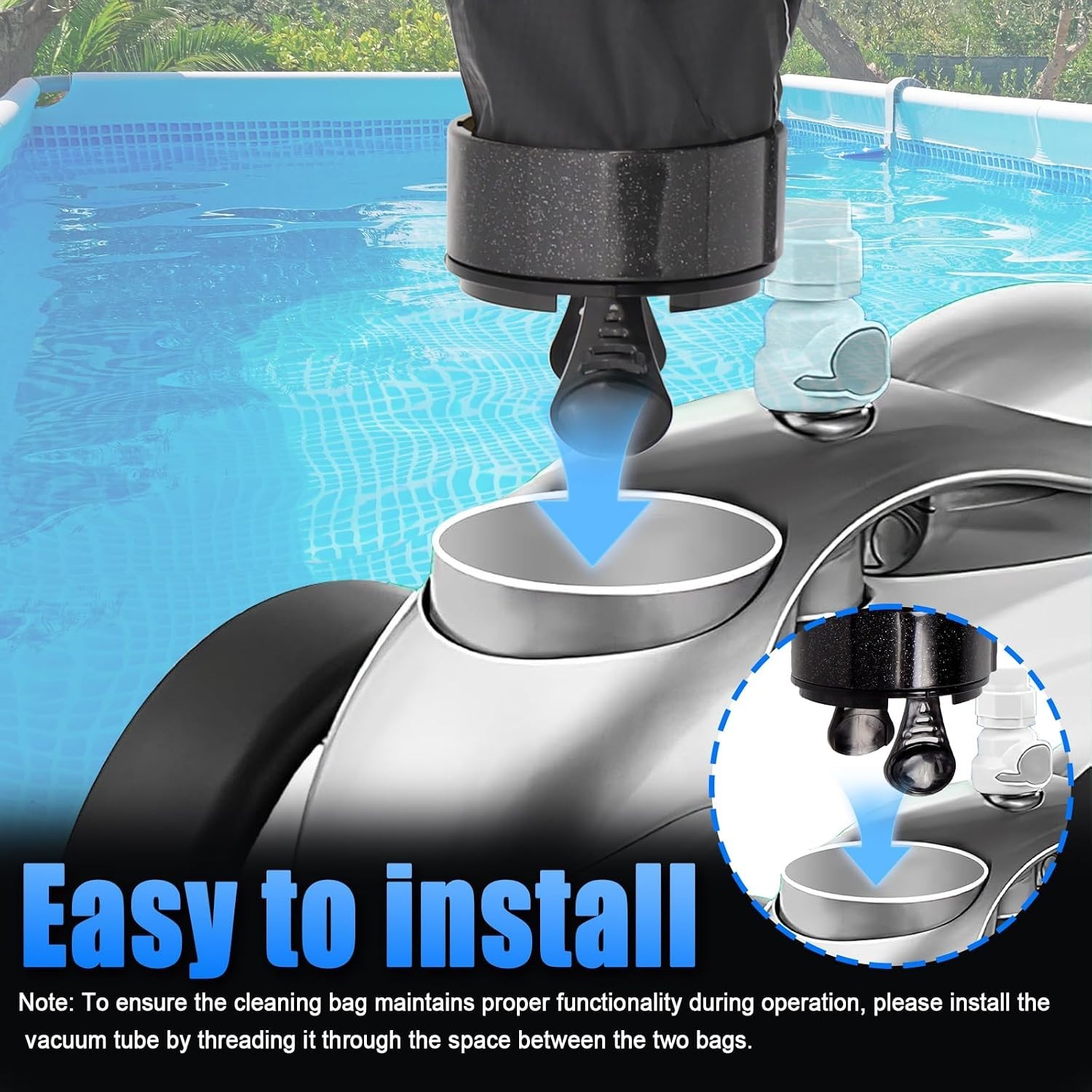 Zipper Bag Compatible with Polaris 3900 Pool Cleaner, accommodate 5 Liters Ca…