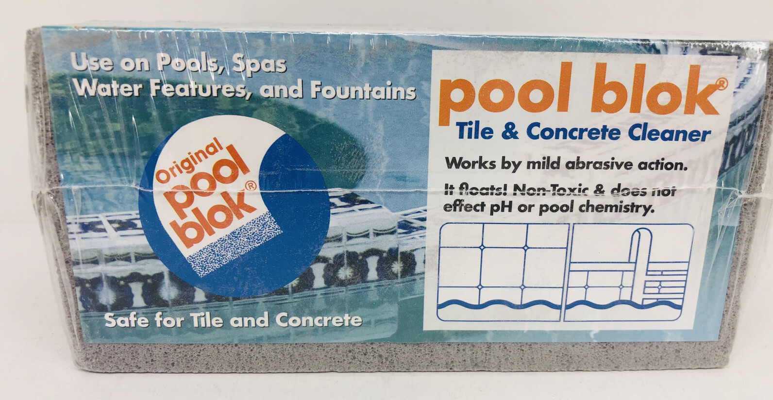 Floating Pool Blok Pumice Stone for Pool Spa Tile Concrete Cleaning Size 6x3x3&Prime;