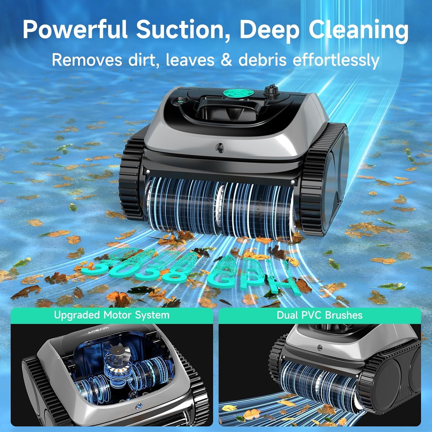 WYBOT C1 Pool Cleaner Wall Climb Cordless Robotic Pool Cleaner In-Ground Pools